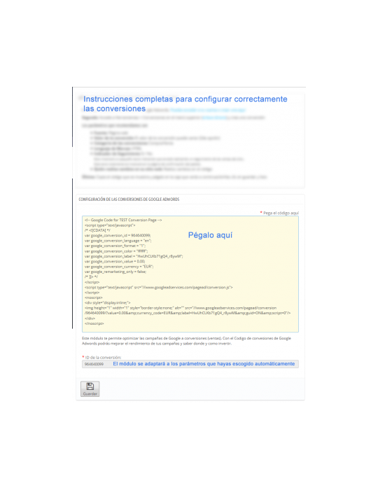 Conversiones para Google Adwords