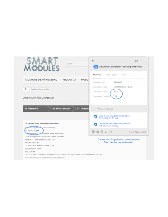 Conversiones para Google Adwords