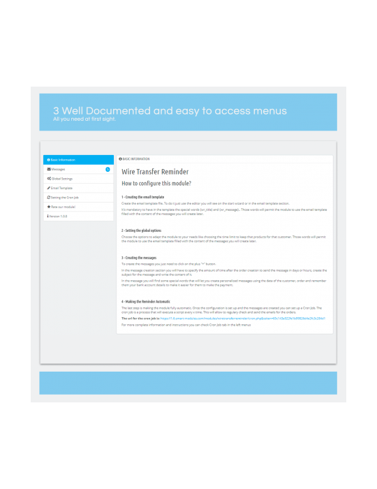 Recordatorio de Transferencia Bancaria para PrestaShop | Pagos Automáticos