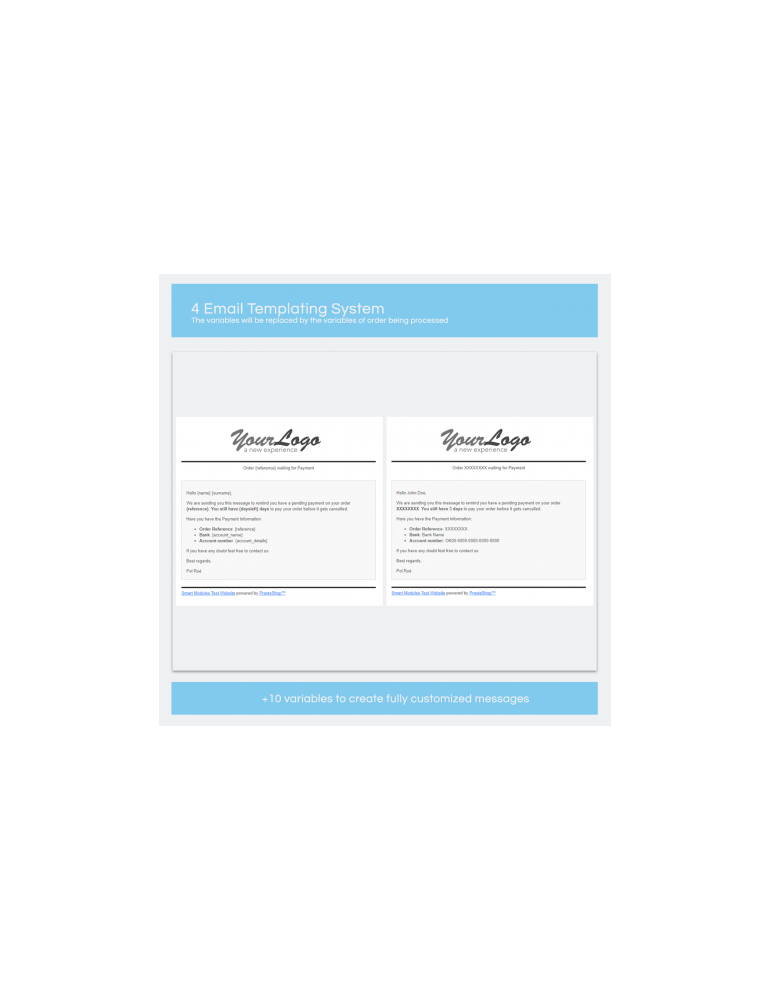 Recordatorio de Transferencia Bancaria para PrestaShop | Pagos Automáticos