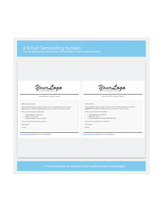 Recordatorio de Transferencia Bancaria para PrestaShop | Pagos Automáticos