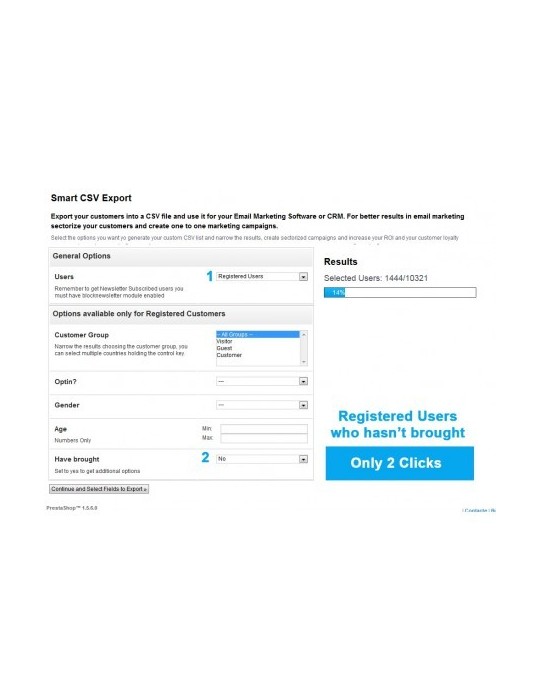 Módulo Exportar Clientes CSV PrestaShop | CRM y Marketing