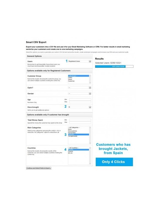 Módulo Exportar Clientes CSV PrestaShop | CRM y Marketing