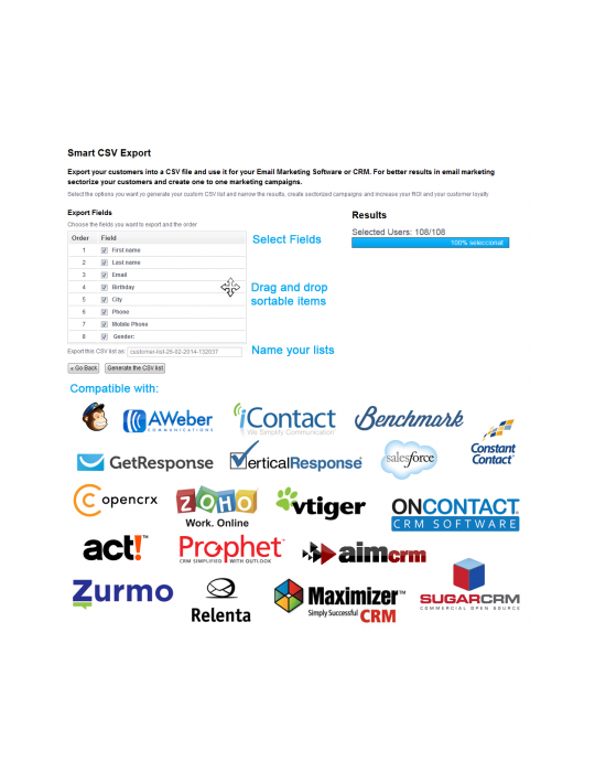 Módulo Exportar Clientes CSV PrestaShop | CRM y Marketing