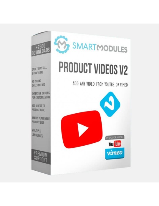 Videos para Productos - Youtube, Vimeo...