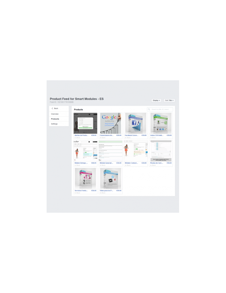 Feed de Productos: Anuncios Dinámicos & Insta Tagging